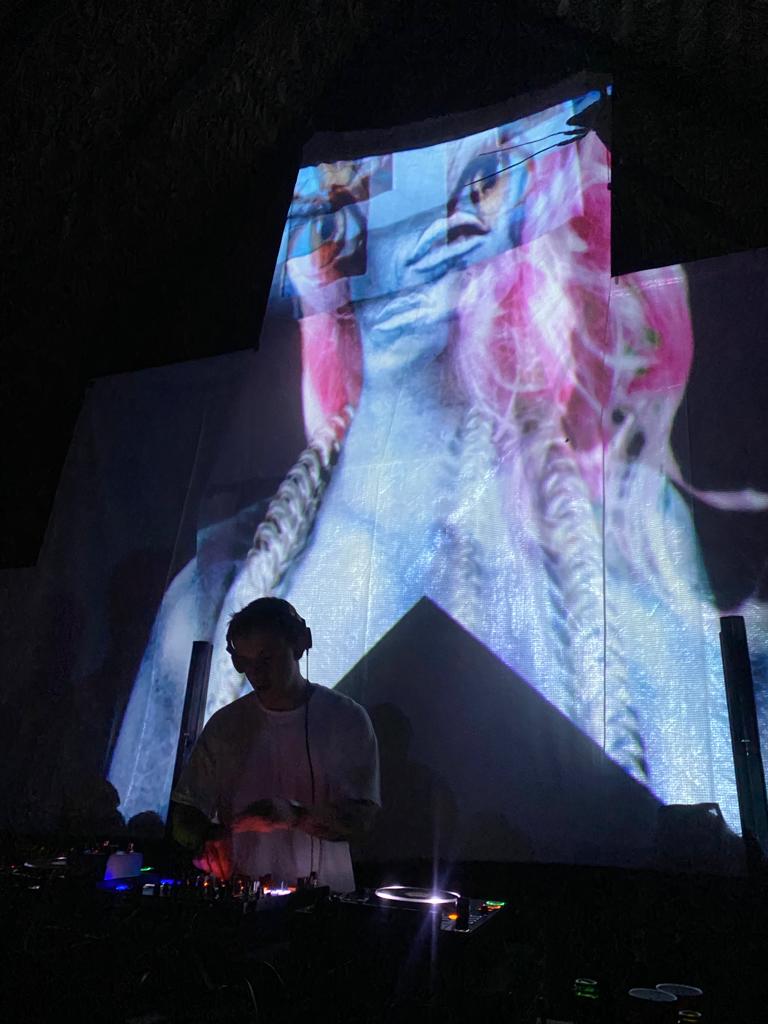 Live — projection stage